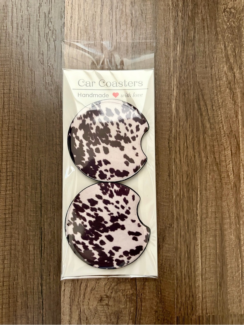 Cowprint Car Coasters
